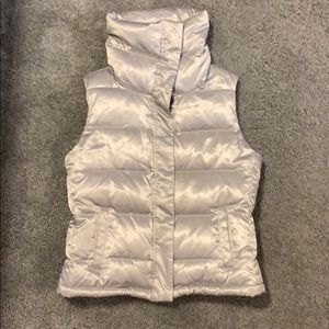 Silver puffer vest